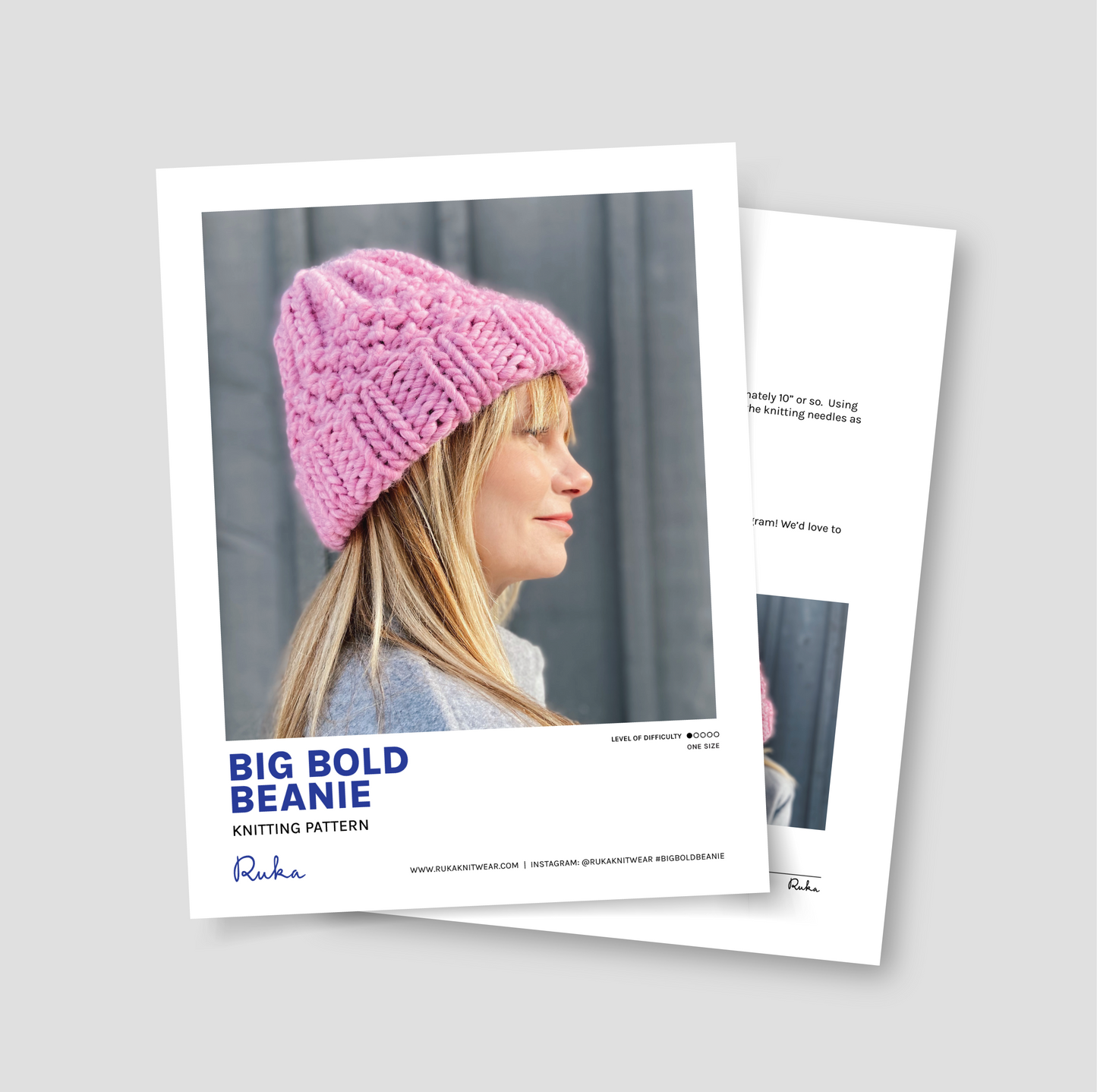 Big Bold Beanie Knitting Pattern